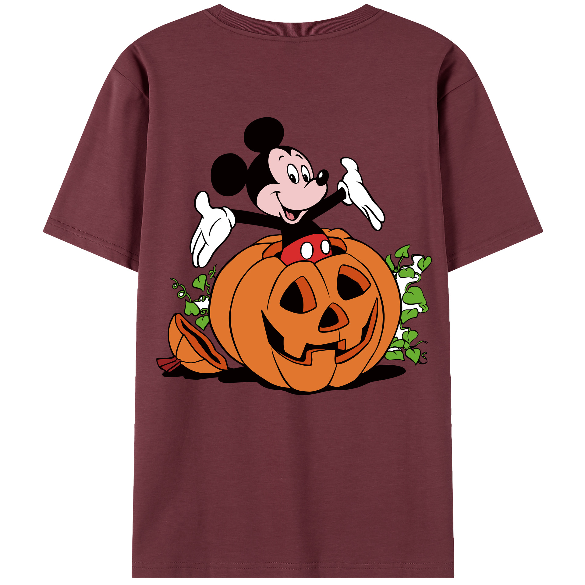 （画像用） ミッキーマウス Mickey Mouse 綿100％半袖Tシャツ（背面プリント）